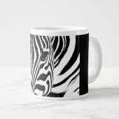 Zebra portret zwart-wit grote koffiekop (Voorkant rechts)