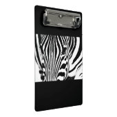 Zebra portret zwart-wit mini klembord (Schuin)