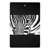 Zebra portret zwart-wit mini klembord (Achterkant)