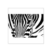 Zebra portret zwart-wit rubberstempel (Afrduk)