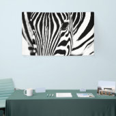 Zebra portret zwart-wit spandoek (Beurs)