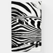 Zebra portret zwart-wit spandoek (Verticaal)