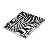 Zebra portret zwart-wit tegeltje (Zijkant)