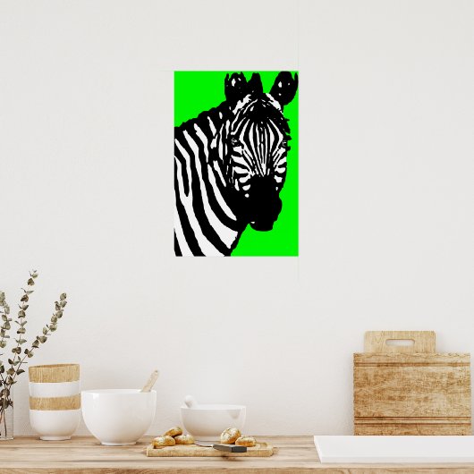 zebra. poster (Keuken)