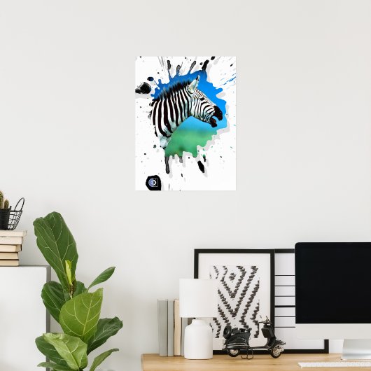 zebra poster (Thuiskantoor)