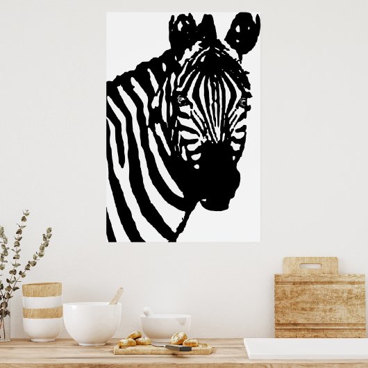 zebra. poster (Keuken)
