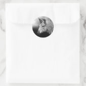 Zebra Poster Ronde Sticker (Tas)