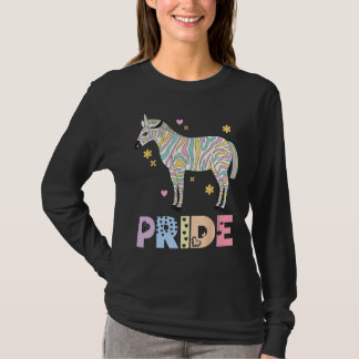 Zebra Pride Regenboog Dier LGBTQIA Mannen Vrouwen  T-shirt