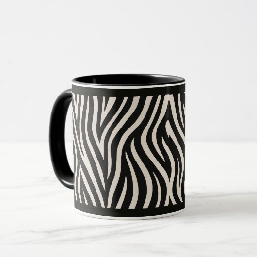 "ZEBRA-PRINT" - 11 OZ. KOFFIEBEEKER MOK (Voorkant links)