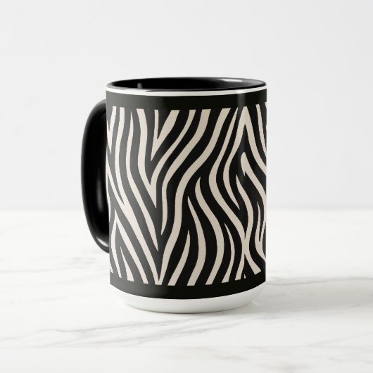 "ZEBRA-PRINT" - 15 OZ. KOFFIEBEEKER MOK (Voorkant links)