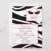 Zebra Print 2012 Graduation Announcement Kaart (Voorkant)