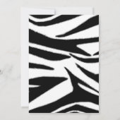 Zebra Print 2012 Graduation Announcement Kaart (Achterkant)