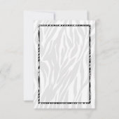 Zebra Print 3,5 inch x 5 inch Donatie Bedankkaart (Achterkant)