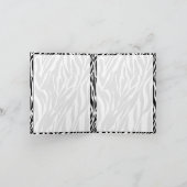Zebra Print 4"x5.6" Donation Thank You Notecard Bedankkaart (Binnen)