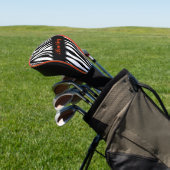 Zebra Print aangepast in Oranje Golfheadcover (Insitu)