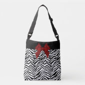 Zebra Print Aangepaste Canvas tas (Voorkant)