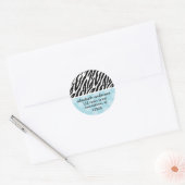 Zebra Print Adresetiketten Ronde Sticker (Envelop)
