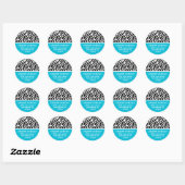 Zebra Print Adresetiketten Ronde Sticker (Vel)