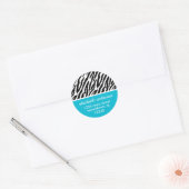 Zebra Print Adresetiketten Ronde Sticker (Envelop)