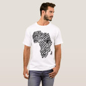 Zebra Print African Safari Africa Map T-shirt (Voorkant volledig)