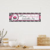 Zebra Print and Cupcake Birthday Banner (Keuken)