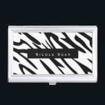 Zebra Print Animal Glamor Business Card Holder Visitekaarthouder<br><div class="desc">Zebra Print Animal Glamor Business Card Holder. Pas aan met om het even welke tekst of verlaat het leeg.</div>
