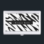 Zebra Print Animal Glamor Business Card Holder Visitekaarthouder<br><div class="desc">Zebra Print Animal Glamor Business Card Holder. Pas aan met om het even welke tekst of verlaat het leeg.</div>