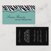 Zebra Print Animal Pattern Visitekaartje (Voorkant / Achterkant)