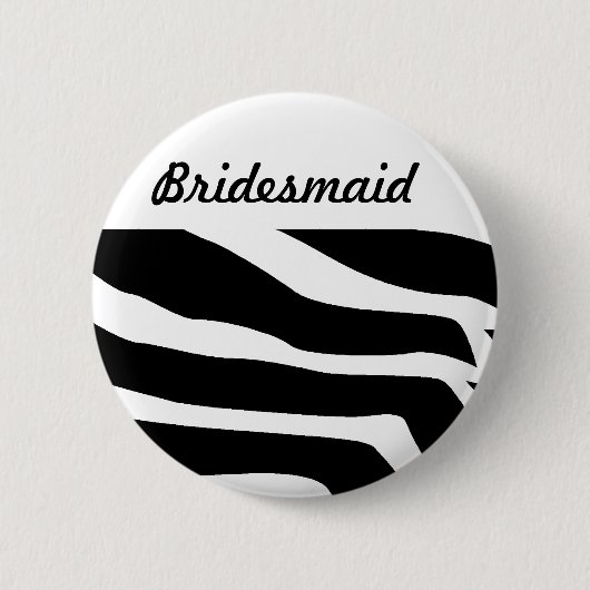 Zebra Print Animal Ronde Button 5,7 Cm (Voorkant)