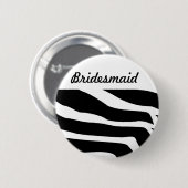 Zebra Print Animal Ronde Button 5,7 Cm (Voorkant /achterkant)