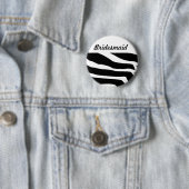 Zebra Print Animal Ronde Button 5,7 Cm (In situ)