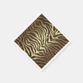 Zebra Print Animal Skin Elegant modern Glam Gold Servetten (Hoek)