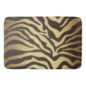 Zebra Print Animal Skin Modern Glam Gold Badmat (Voorkant)