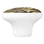 Zebra Print Animal Skin Print Modern Glam Gold Keramische Knop (Zijkant)