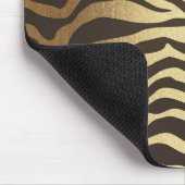 Zebra Print Animal Skin Print Modern Glam Gold Muismat (Hoek)