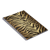 Zebra Print Animal Skin Print Modern Glam Gold Notitieboek (Rechterzijde)