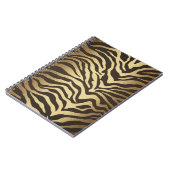 Zebra Print Animal Skin Print Modern Glam Gold Notitieboek (Linkerzijde)