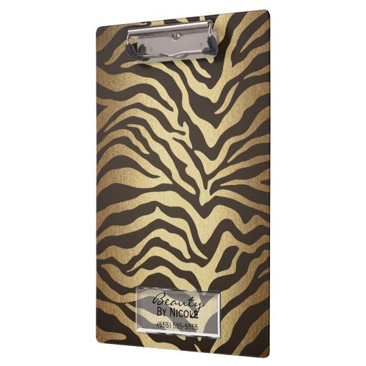 Zebra Print Animal Skins Huid Modern Glam Klembord (Links)