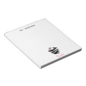 Zebra Print Apple leraar Notitieblok (Schuin)