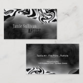 Zebra Print artistist Visitekaartje zwart-wit (Voorkant / Achterkant)