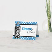 Zebra Print Baby Blue Bedankkaart (Voorkant)