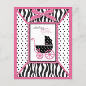 Zebra Print & Baby Carriage Advice Kaart (Voorkant)