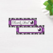 Zebra Print & Baby Carriage Bedankt Cadeau Label Mini Visitekaartjes (Bureau)
