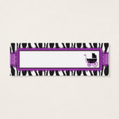Zebra Print & Baby Carriage Bedankt Cadeau Label Mini Visitekaartjes (Achterkant)