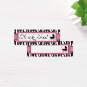 Zebra Print & Baby Carriage Gift Label Mini Visitekaartjes (Bureau)
