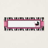 Zebra Print & Baby Carriage Gift Label Mini Visitekaartjes (Achterkant)