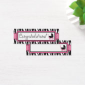 Zebra Print & Baby Carriage Gift Label Mini Visitekaartjes (Bureau)