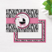 Zebra Print & Baby Carriage Gift Label Visitekaartje (Bureau)