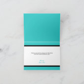 Zebra Print Baby fles Blauwgroen Dank je kaarten (Binnen)