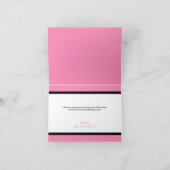 Zebra Print Baby flesje roze dank je kaarten (Binnen)